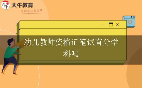 幼儿教师资格证笔试有分学科吗