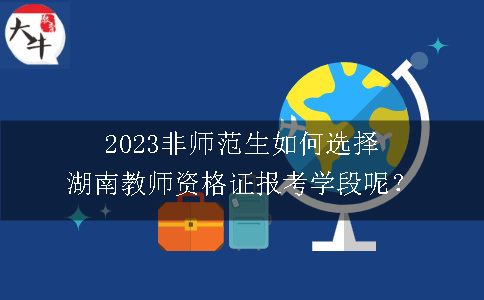 2023非师范生如何选择湖南教师资格证报考学段呢？